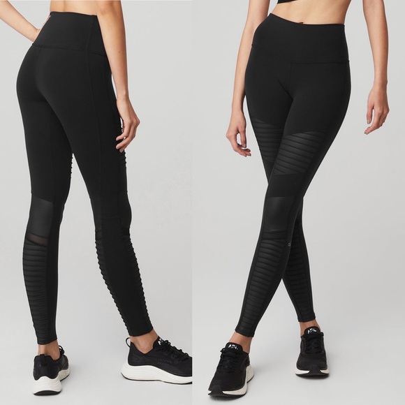 High Waist Moto Legging - Alo Yoga - Medium - Picture 1 of 4